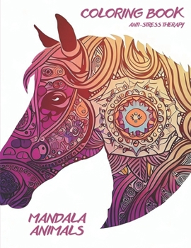 Paperback Coloring book Mandala animals: anti-stress therapy Book