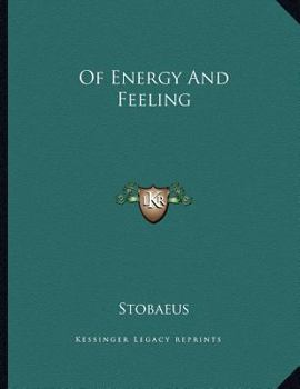 Paperback Of Energy and Feeling Book