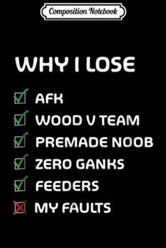 Composition Notebook: WHY I LOSE - MERCH OF LEGENDS (funny lol ) Journal/Notebook Blank Lined Ruled 6x9 100 Pages