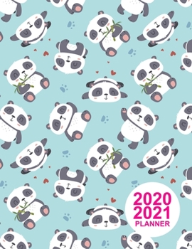 Paperback 2020 2021 Planner: Pretty Colorful Design Book, 8.5" x 11" Two Year 2020-2021 Calendar Planner, Monthly Schedule Organizer (24 Months Act Book