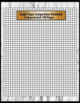 Paperback Graph Paper Composition Notebook: 4 Squares Per Inch 100 Pages Perfect Artists Drawing Activities Notebook 8.5 X 11 Inch Double-Sided. Book