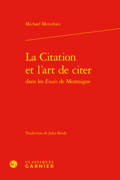 Hardcover La Citation Et l'Art de Citer [French] Book