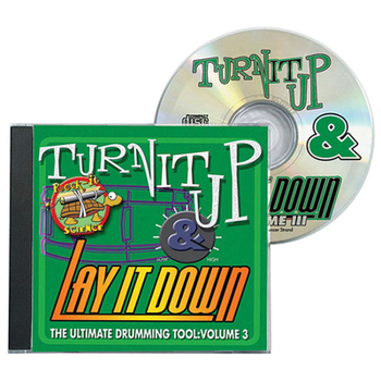 Paperback Turn It Up & Lay It Down, Vol. 3 - Rock-It Science: Play-Along CD for Drummers Book