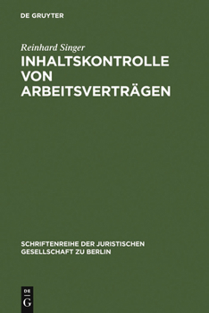 Hardcover Inhaltskontrolle von Arbeitsverträgen [German] Book