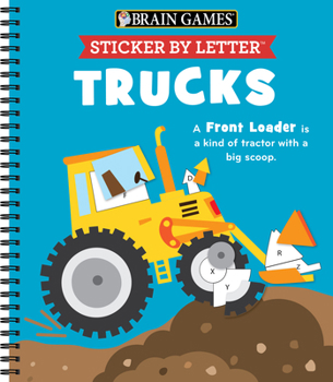 Spiral-bound Brain Games - Sticker by Letter: Trucks Book