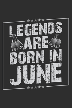 Legends Are Born In June: Personal Planner 24 month 100 page 6 x 9 Dated Calendar Notebook For 2020-2021 Academic Year. Funny Birthday gift idea for him.