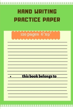 Paperback Handwriting practice paper: Handwriting notebook with dotted sheets for kids Book