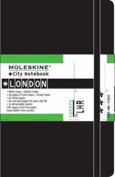 Hardcover Moleskine Journey City Notebook, London, Hard Cover, Pocket (3.5" x 5.5") Plain/Blank, Black, 220 Pages [Italian] Book