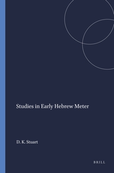 Paperback Studies in Early Hebrew Meter Book