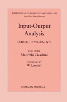 Paperback Input-Output Analysis: Current Developments Book