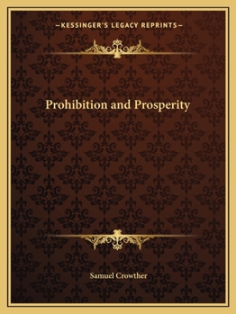 Paperback Prohibition and Prosperity Book