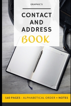 Paperback Contact and Address Book: Business and personal organizer - 160 pages Book