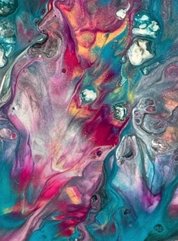 My Canvas of Art - 8 X 11 - Turquoise and Pink Burst : Your Personal Art Book