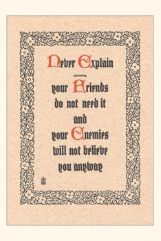 Paperback Vintage Journal Never Explain Book