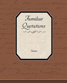 Paperback Familiar Quotations Book