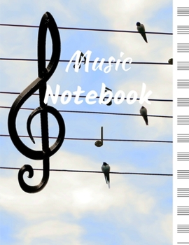 Music Notebook: Blank Sheet Piano Music Notebook Kids: 110 Pages of Wide Staff Paper (8.5x11), perfect for learning