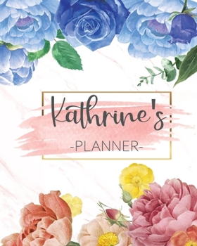 Paperback Kathrine's Planner: Monthly Planner 3 Years January - December 2020-2022 - Monthly View - Calendar Views Floral Cover - Sunday start Book