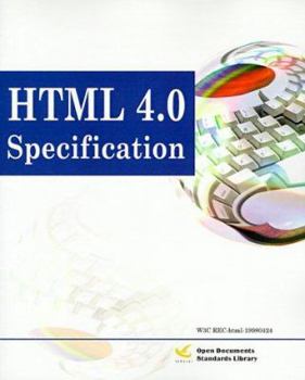 Paperback HTML 4.0 Specification: W3C Recommendation, Revised on 24-Apr-1998 Book