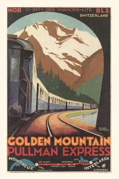 Paperback Vintage Journal Swiss Trains Travel Poster Book
