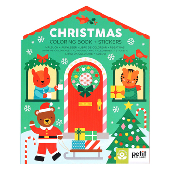 Paperback Christmas Coloring Book + Stickers Book