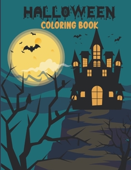 Paperback Halloween Coloring Book: Holiday Coloring Books, New and Expanded Edition [Large Print] Book