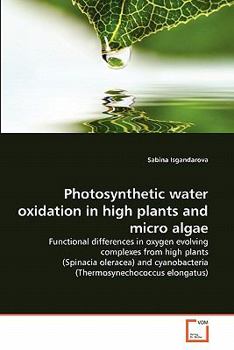 Paperback Photosynthetic water oxidation in high plants and micro algae Book