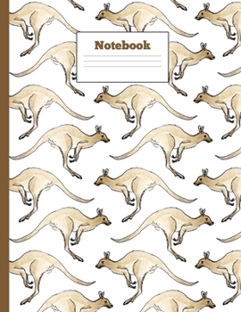 Paperback Kangaroo Notebook: 8.5" x 11" - 120 page Blank Lined Pages Notebook - Australia Kangaroo Book for Boys and Girls Book