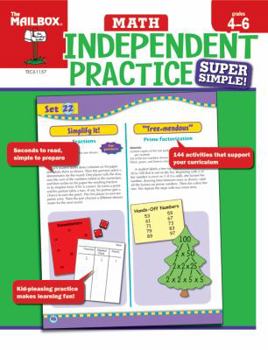 Paperback Super Simple Independent Practice: Math (Grs. 4-6) Book