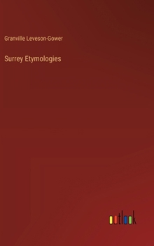 Hardcover Surrey Etymologies Book