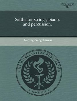 Paperback Sattha for strings, piano, and percussion. Book