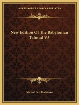 Paperback New Edition Of The Babylonian Talmud V5 Book