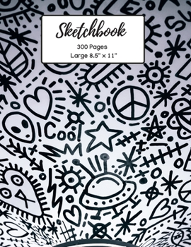 Paperback Sketchbook 300 Pages: The World's Second Largest Sketchbook 8.5'' x 11'' for Sketching Drawing and Creative Doodling (Workbook and Handbook) Book