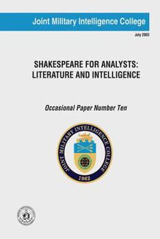 Paperback Shakespeare for Analysts: Literature and Intelligence Book