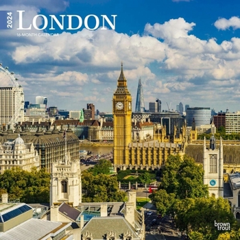London | 2024 12 x 24 Inch Monthly Square Wall Calendar | BrownTrout | UK United Kingdom City