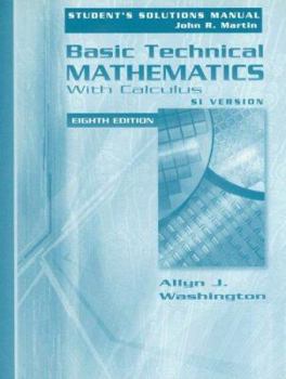 Paperback Student's Solutions Manual for Basic Technical Mathematics with Calculus Metric Version Book