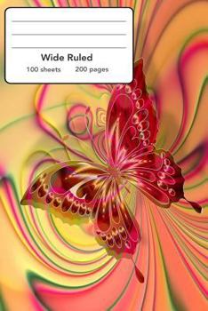 Paperback Wide Ruled Composition Notebook 6" x 9". Butterfly Arrangement Aesthetics.: 6" x 9". 200 Pages. Book Cover With Beautiful Butterfly Arrangement Aesthe Book