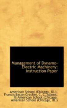 Paperback Management of Dynamo-Electric Machinery: Instruction Paper Book