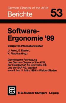 Paperback Software-Ergonomie '99: Design Von Informationswelten [German] Book
