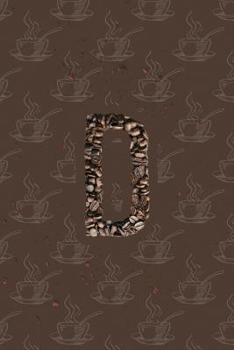 Paperback D: Alphabet Monogram Notebook for Coffee Lovers - Beans Book