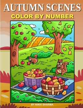 Paperback Autumn Scenes Color By Number: Coloring Book for Kids Ages 4-8 Book