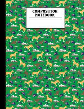 Paperback Composition Notebook: Green Australian Icons Wide Ruled Book