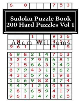 Paperback Sudoku Puzzle Book: 200 Hard Puzzles Volume 1 Book