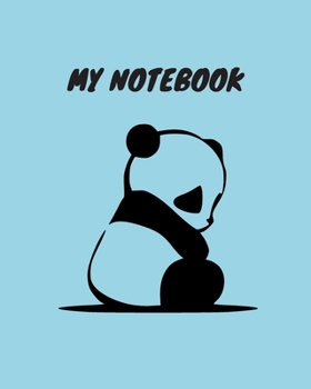 Paperback My Notebook: Panda blank lined journal for kids Book