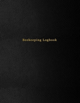 Beekeeping Logbook: Bee hive inspection repair and maintenance note book for advanced bee keeping | Black leather print design cover