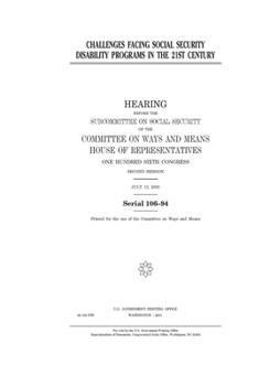 Paperback Challenges facing social security disability programs in the 21st century Book