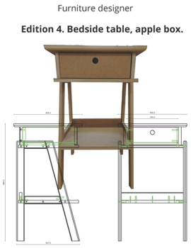 Paperback Edition 4. Bedside table, apple box. Book