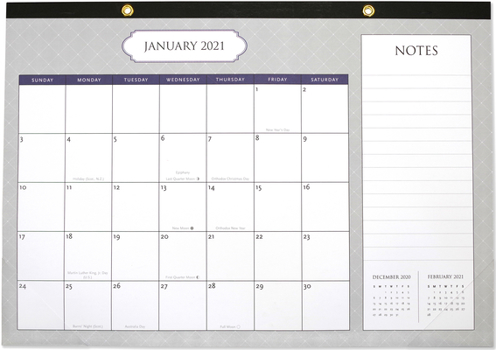 Hardcover 2021 Classic Desk Calendar Pad (with Stickers) Book