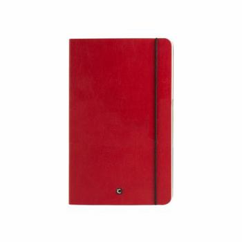 Leather Bound Cartesio Lined Notebook: Red Book