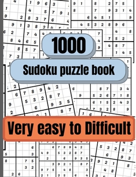 Paperback 1000 Sudoku Puzzles very Easy to Difficult: Sudoku puzzle book for adults, Sudoku Book