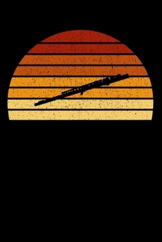 Flutist Notebook: Vintage Sunset Flute 6 x 9 (A5) Graph Paper Squared Journal Gift For Flutists And Flute Lovers (108 Pages)